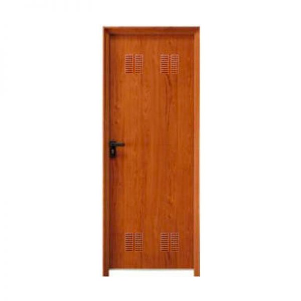 Puerta Galvanizada Rejilla Acabado PVC madera 1 hoja