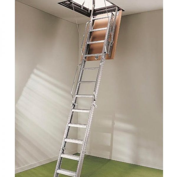 Escalera escamoteable PK-4 Metálica Galvanizada 4 Tramos