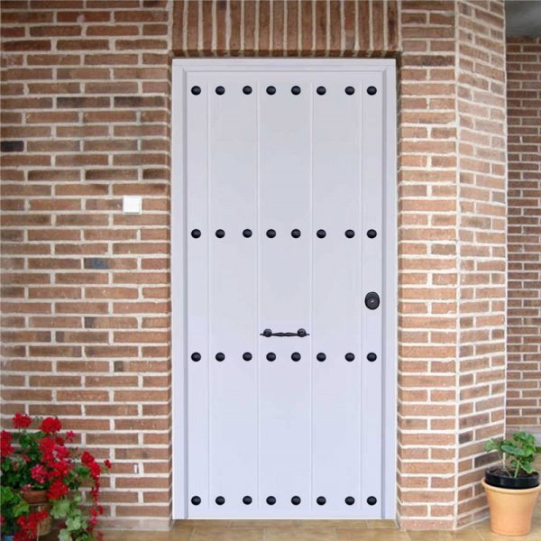 Puerta Exterior Entrada 3P Rústica Blanca