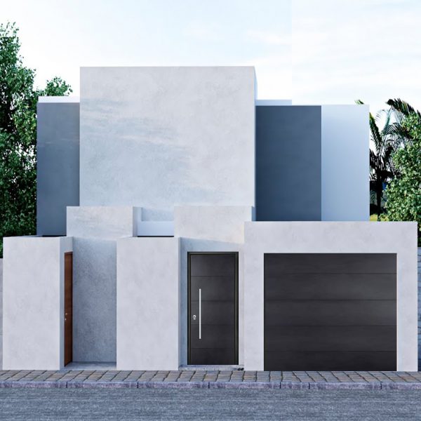 Puerta Acorazada Noir Sable 4 Rayas - Puertas Calvente