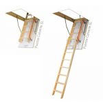 Escalera escamoteable LDK Madera 2 Tramos Fakro