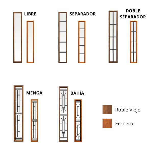 Fijos Laterales Saga 100 Imitación Madera