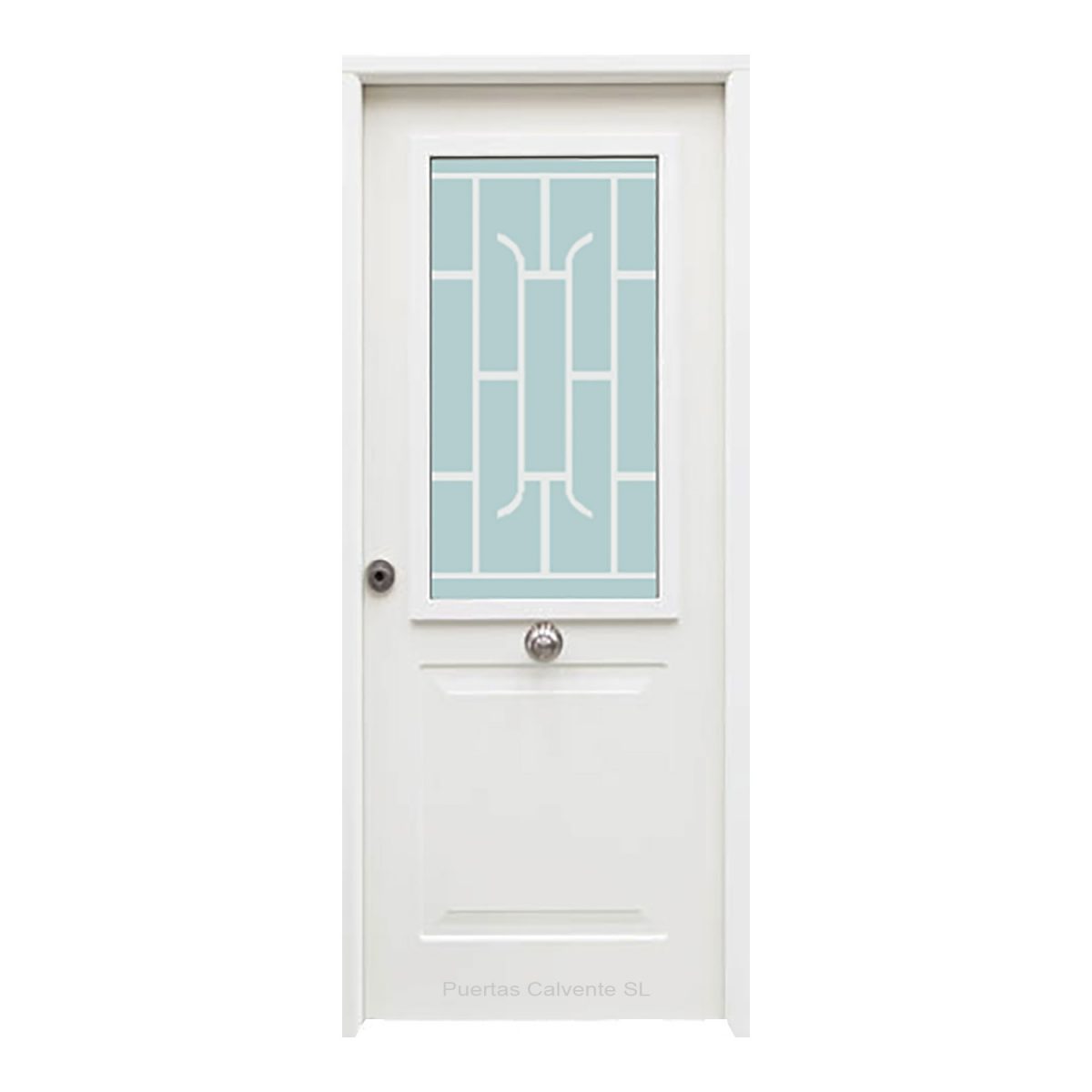 Puerta Exterior Entrada 3P Clásica Cristal Reja