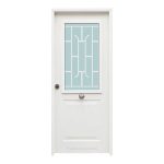 Puerta Exterior Entrada 3P Clásica Cristal Reja