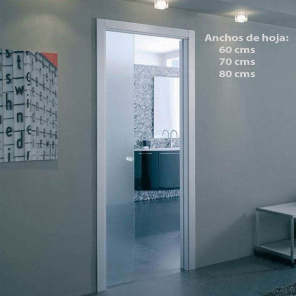 Puerta Corredera Cristal Mate Ancho 60 70 80