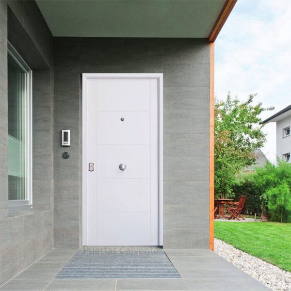 Puerta Acorazada Metálica Blanca de Seguridad Arauco