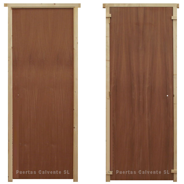 Puerta de Sapelly hueca montada en marco