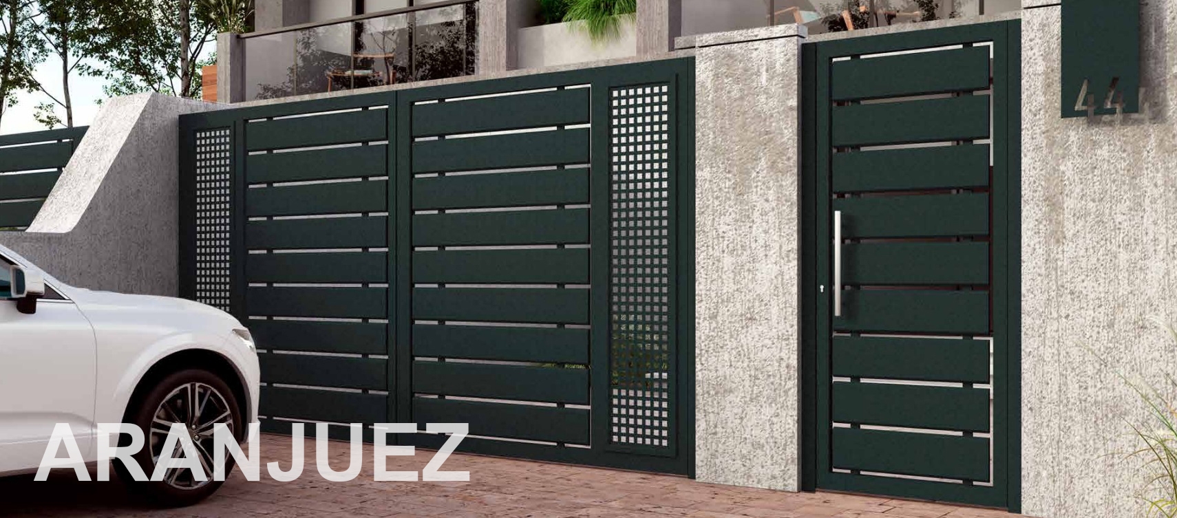 Puerta Cancela peatonal. Puerta Cancela entrada vehículos. Puerta de Valla Aranjuez
