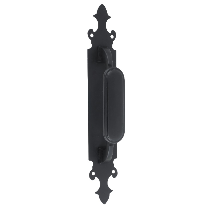 Tirador negro rústico para puerta de entrada - Puertas Calvente
