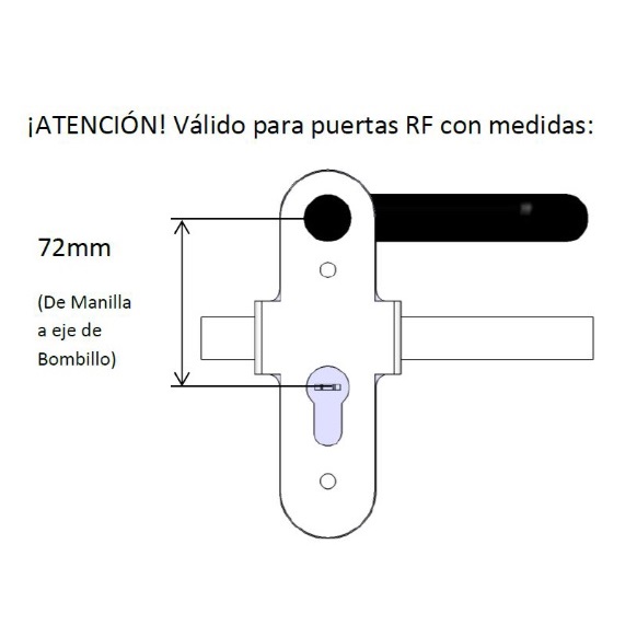 Maneta de seguridad para trasteros y puertas cortafuegos